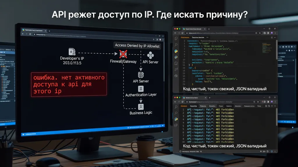 API режет доступ по IP. Где искать причину?